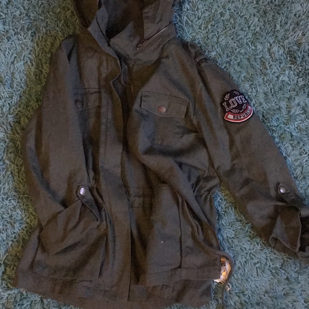 Dark green cargo jacket